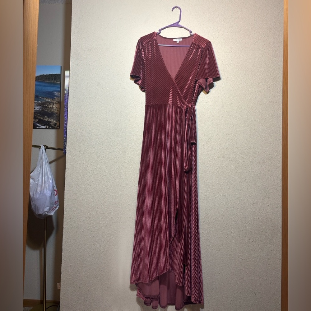 Velvet Wrap Dress